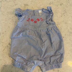 Carter's Blue and Red Striped One Piece